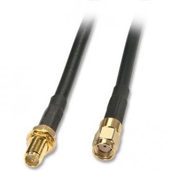 Prolongador de Antena WLAN SMA-RP de Baja Atenuación - 10m Cable Coaxial Externo