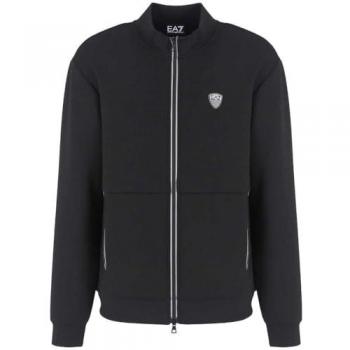 Sudadera EA7 Premium Shiel Full Zip Negra Pura - XS