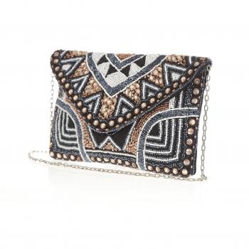 VENCA Bolso de fiesta mujer by VencaStyle - 014488,NEGRO/GRIS,UNICA