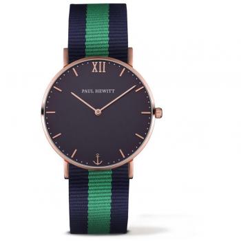 Reloj analógico Paul Hewitt para Unisex de Cuarzo con Correa en Nailon PH-SA-R-St-B-NG-20 (39mm)
