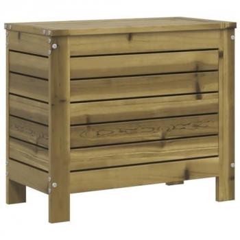 Taburete de jardín de madera de pino impregnada 62x31,5x52 cm marrón