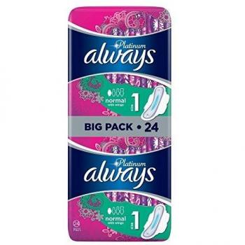 Always Platinum Normal Sanitary Pads 24 Pieces