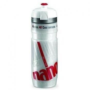Elite Nanogelite - Bidón de ciclismo, blanco/rojo, 500 ml