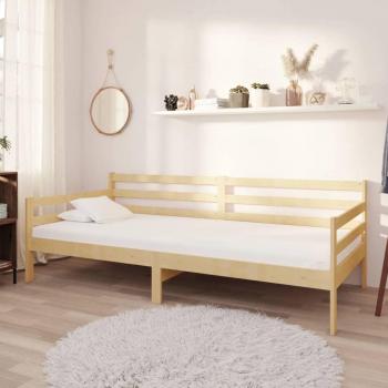 Sofá cama con colchón 90x200 cm de madera maciza de pino