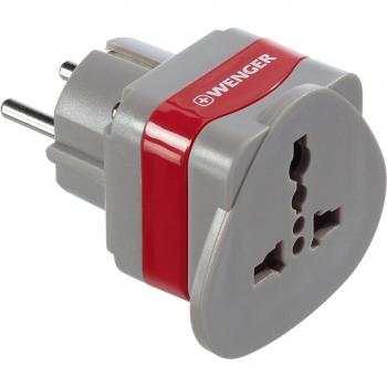 Wenger WE4095GY - Adaptador a enchufe de Europa central, Oriente Próximo, parte de África, Asia y el Caribe, color gris