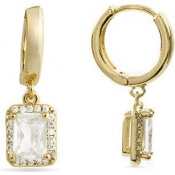 Pendientes Luxenter Silya de Circonita Brillante acabados en oro amarillo de 18k