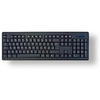 Teclado Inalámbrico Universal MCL SAMAR AZERTY Francés Negro - Conectividad RF y USB para Windows