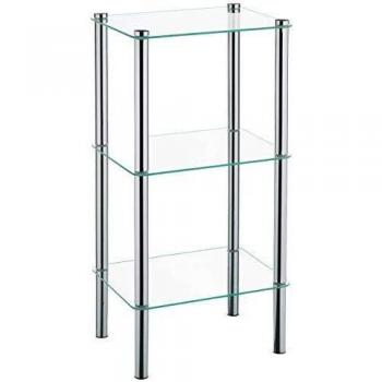 kela Estante Lars 3 Pisos, Metal, Transparent, One Size