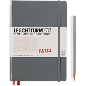 Cuaderno de Notas A5 Puntos Rojos Edición Limitada Leuchtturm1917 Antracita Papel Premium