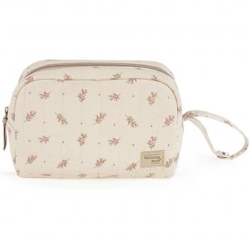 Neceser Mimosa - Rosa de Walking Mum, ideal para llevar los accesorios de tu bebé con estilo.