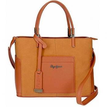 Pepe Jeans Lorain Bolso Amarillo 25x21x11 cms Piel Sintética