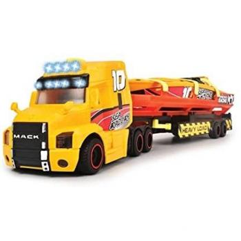 Dickie Toys Truck & Trailer with Lights & Sounds Including Racing Speed Boat