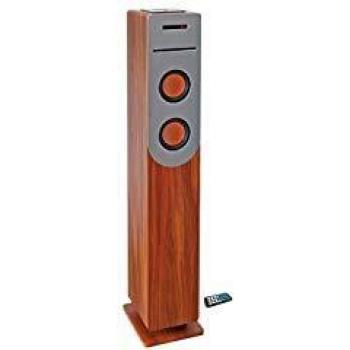 Inovalley HP34-CD-WOOD Bluetooth Sound Tower - 100W CD Player with USB and Wood Finish
