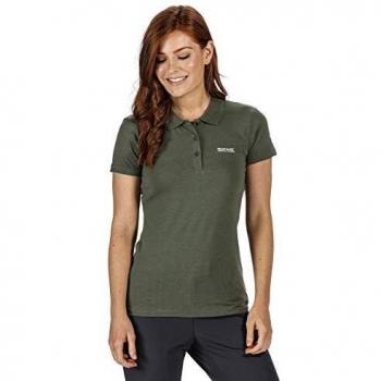 Regatta Sinton-Polo Deportivo De Algodón Coolweave T-Shirts/Polos/Vests, Mujer, Thyme Leaf, 12