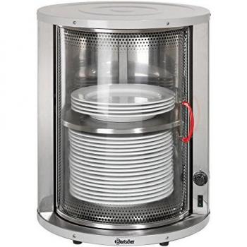 Calentador de Platos Bartscher para 30-40 Platos, Acero Inoxidable, 230V, Dimensiones 465x465x565 mm