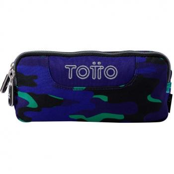 Estuche Totto Sobre escolar eco-friendly dos compartimentos color azul Seli