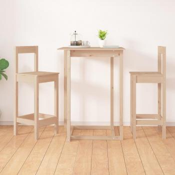 vidaXL Taburetes de cocina 2 unidades de madera maciza de pino 40x41,5x112 cm