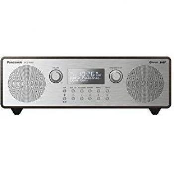 Panasonic RF-D100BTEGT - Radio Digital Sonido estéreo, Dab+, sintonizador FM, conexión a Red y Pilas, Bluetooth, AUX, Color marrón y Plateado