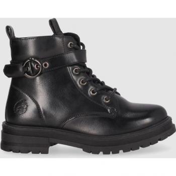 Bota niña combat plana cordones y hebilla Chika10 Kids ZAKIA 11 Botin Cordones Negro/Black