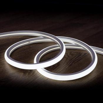 Tira Neón LED Regulable 7.5 W/m 220V AC 120 LED/m Semicircular 180º Blanco Frío IP67 a Medida Corte cada 100 cm