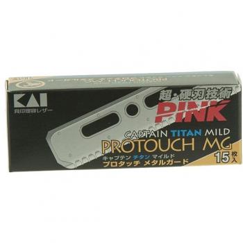 Hojas Afeitar Kai Captain Titan Mild Protouch MG - Cuchillas de afeitar para maquinilla de seguridad, 15 piezas, diseño japonés, acero inoxidable, compatible con maquinillas Kai Captain y otras