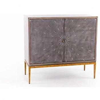 Aparador Contrachapado y Olmo Retro Gris Oro 100 x 44 x 93