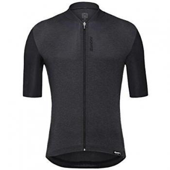 Santini Classe - Camiseta de Manga Corta para Hombre, Hombre, Camiseta de Manga Corta, CAS3541L, Negro, L