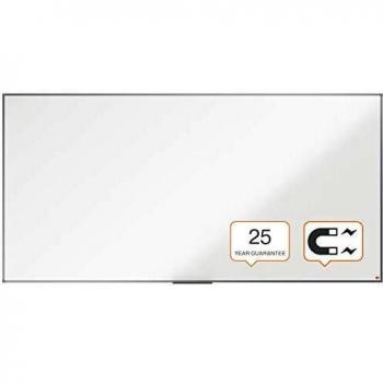 Pizarra blanca magnética de acero vitrificado Nobo Essence 2400x1200 mm