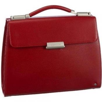 Mandarina Duck Hera 11TA2 - Maletín de cuero para mujer, color rojo, talla 34x24x12 cm
