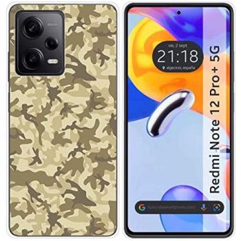 Funda de Silicona Camuflaje Arena para Xiaomi Redmi Note 12 Pro+ Plus 5G con Diseño Gráfico