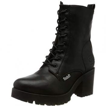 Botines de mujer Dockers by Gerli VILANO negros con cordones y tacón bloque