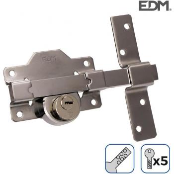 Cerrojo de Seguridad Níquel con 5 Llaves de Seguridad EDM Modelo 85191