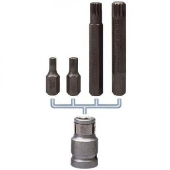 Draper 12769 Expert Multi-Spline - Juego de puntas y portapuntas