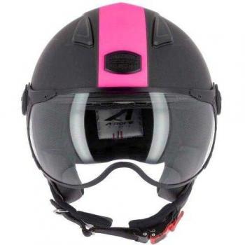Astone Helmets - Casque jet KSR 2 graphic - Casque de moto léger - Casque de moto compact - Casque de scooter - matt black pink S