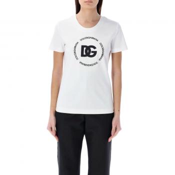 Dolce & Gabbana Women's Cotton Crew-Neck T-Shirt in White | Size 42 | F8T00ZGDB5U Color W0800