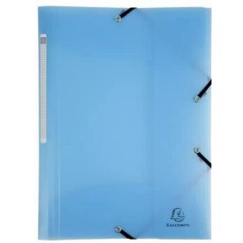 Carpeta A4 con gomas y 3 solapas Chromaline de polipropileno color azul pastel