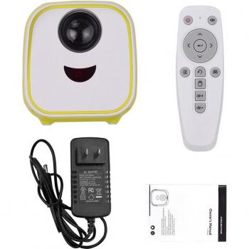 Proyector Mini LED para Niños - Proyector de Películas en Casa con Resolución Nativa 480*320, 50000 Horas de Uso y Control Remoto