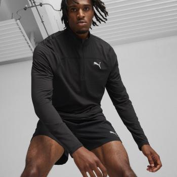 Camiseta de running Puma Run Cloudspun 1/4 Zip Hombre Negro