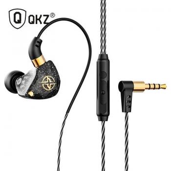 Auriculares QKZ X26 con cable, deportivos, graves pesados, micrófono HD, reducción de ruido, llamadas cómodas, 3.5mm, color negro