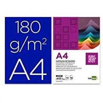 Liderpapel 180G/M2 - Cartulina, A4, Azul