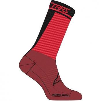 Alpinestars Merino 24 Bicycle Socks - Red/Black - Size M