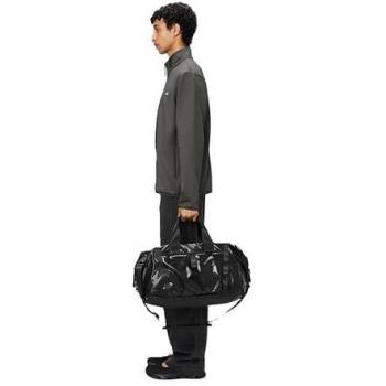 Rains Sibu Compact Black Weekend Bag - Unisex, One Size