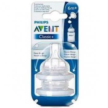 Philips Avent Classic Silicone Teat 6m 2-Pack