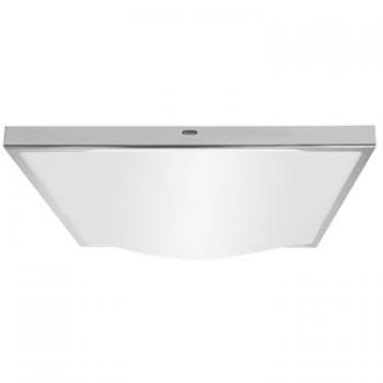Lámpara de Techo Spice EPIKASA, Metal y Vidrio, Cromo y Blanco, 30,5x30,5x9 cm