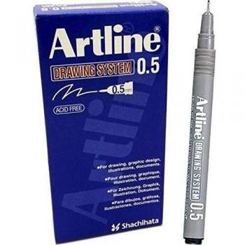 Rotulador Fineliner Artline 0.5mm Negro - Paquete de 12 unidades