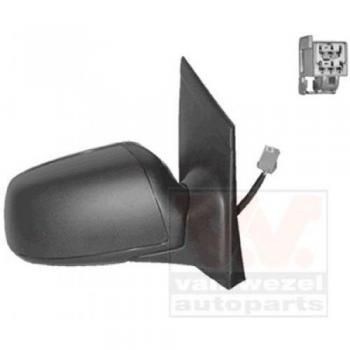 Espejo retrovisor derecho eléctrico y calefactable negro Van Wezel 1863810 para Ford Focus 2004-2008
