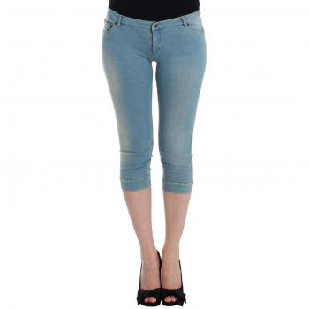 Ermanno Scervino Women Capri Pants Cropped Jeans - IT44 | M, Light Blue, Female