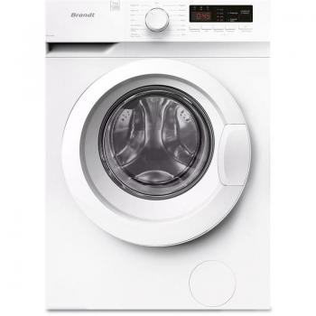 Lavadora de carga frontal Brandt WFB170WP con capacidad de 7kg y velocidad de centrifugado de 1400rpm