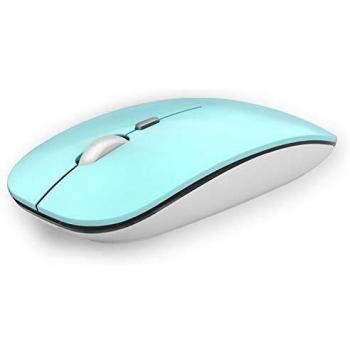 Coener T9 Ratón Inalámbrico Delgado,Portatil Silencioso Ratón con Receptor Nano,1600 dpi Mango Ergonómico Wireless Mouse para Macbook, PC, Ordenador Portáti
