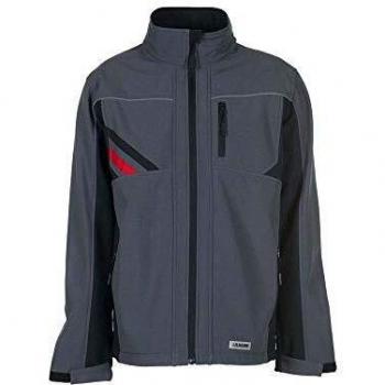 Chaqueta Softshell Highline para Hombre, Gris Oscuro con Detalles Rojos, Talla L